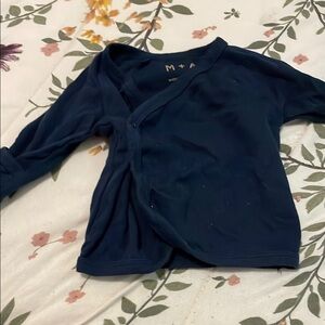 Navy Blue Knit Sweater with Subtle Design Details